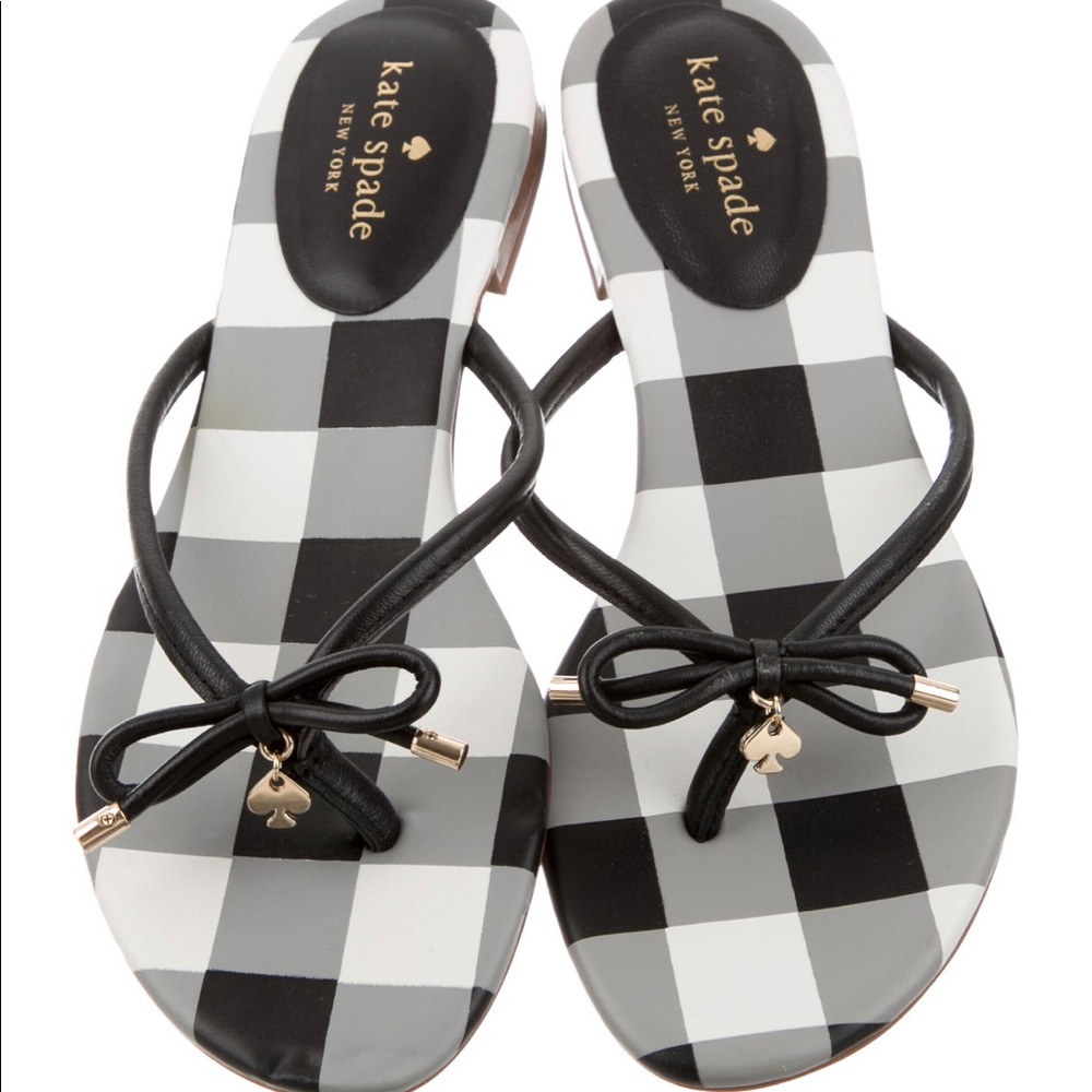 NWOT Kate Spade| leather printed sandals